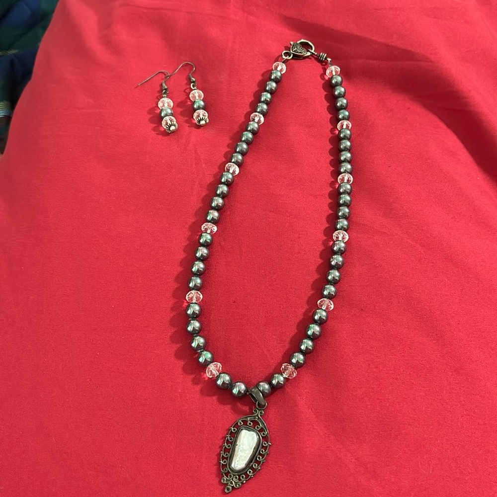 Necklace with matching earrings